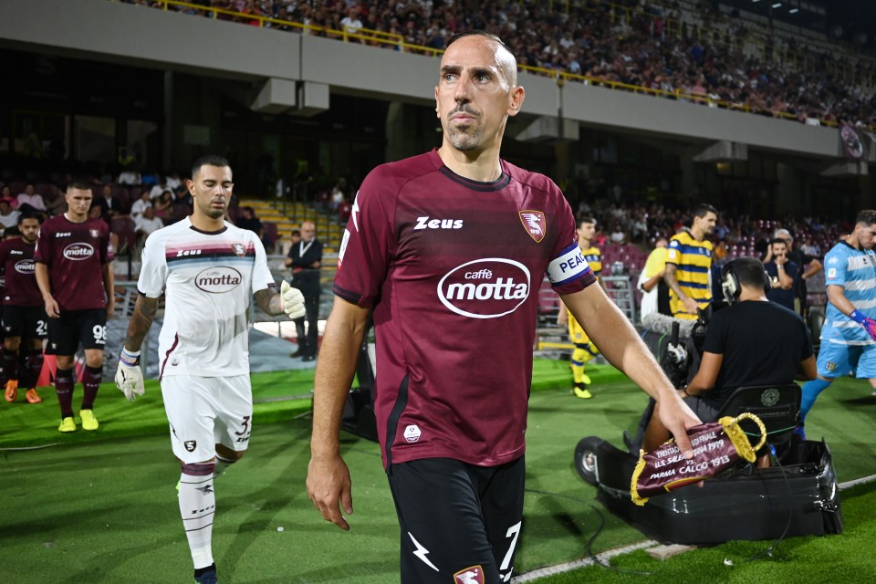 Ribery's penultimate game saw him as captain in the Coppa Italia