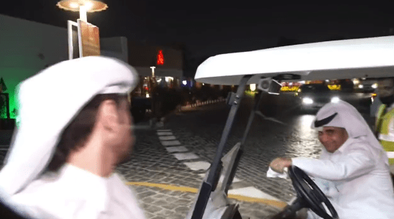 And his cameraman appeared to be pushed away