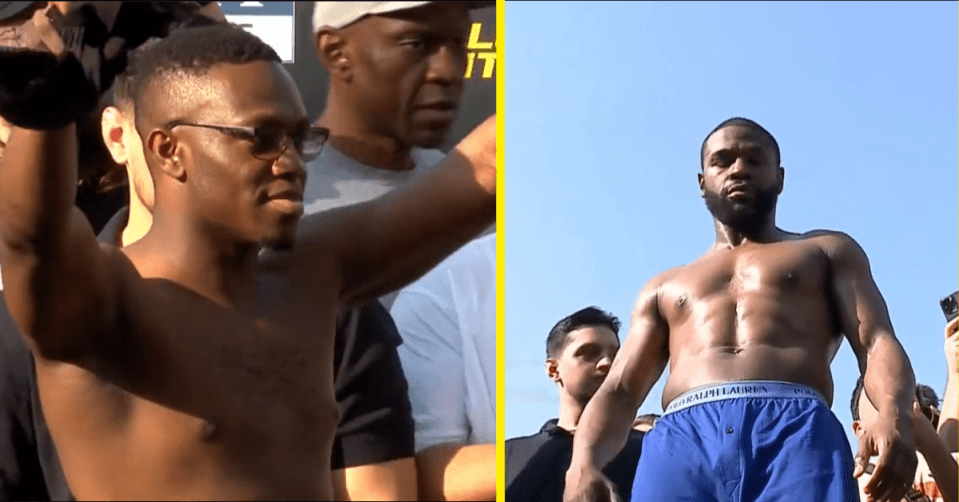 Both men looked relaxed at today's weigh-in ahead of fight night