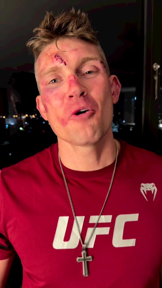 Afterwards a bruised Thompson told fans he was okay, as he thanked them for the support
