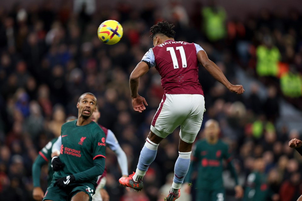 Villa never stopped fighting and reduced the arrears with this well-placed header by Watkins
