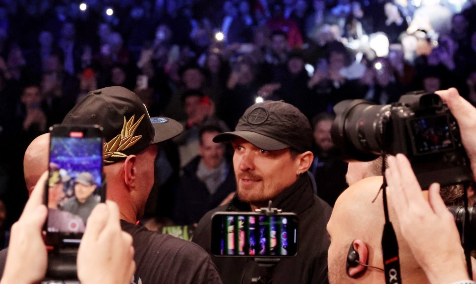 Usyk and Fury came face-to-face in the aftermath with the pair set to meet in the ring in 2023