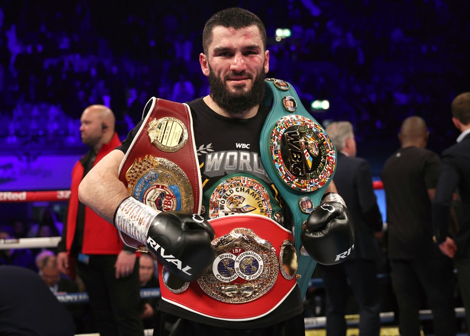Beterbiev is the WBC, IBF and WBO light-heavyweight world champion
