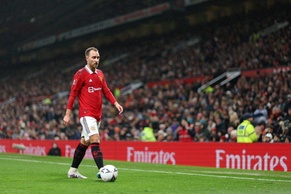 Christian Eriksen limped out of United's FA Cup tie with Reading last weekend