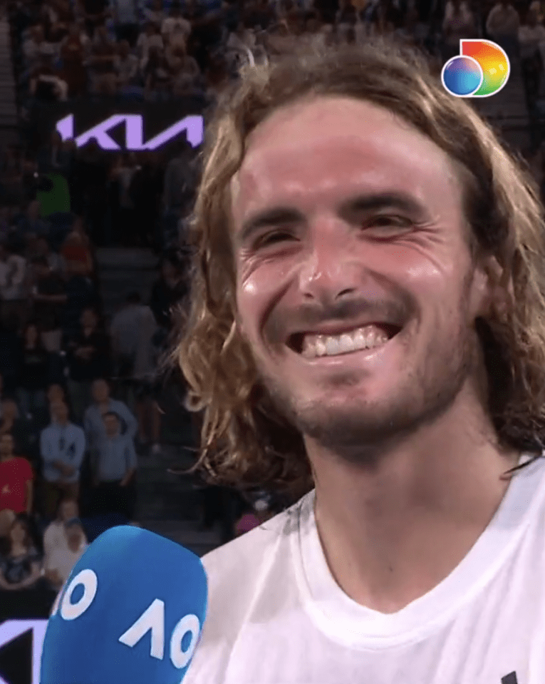 Greek tennis star Tsitsipas had a message for his 'favourite actress' Robbie after his Australian Open quarter-final win