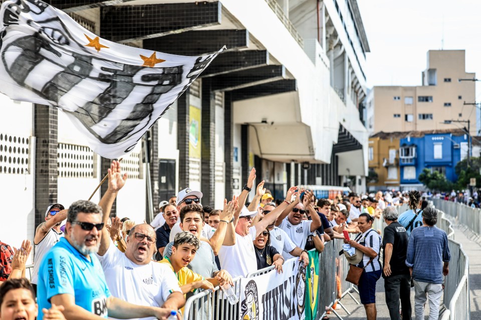 A number of fans gathered to pay their respects