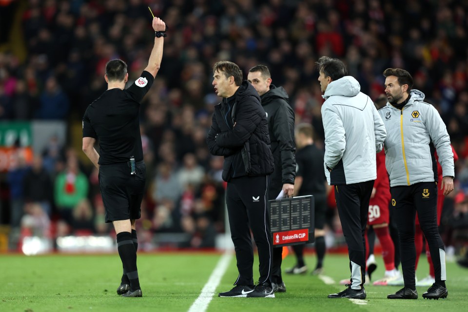 Lopetegui was booked for his protests against the decision