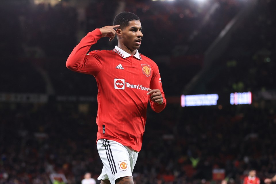 Marcus Rashford has celebrated by pointing to his head recently