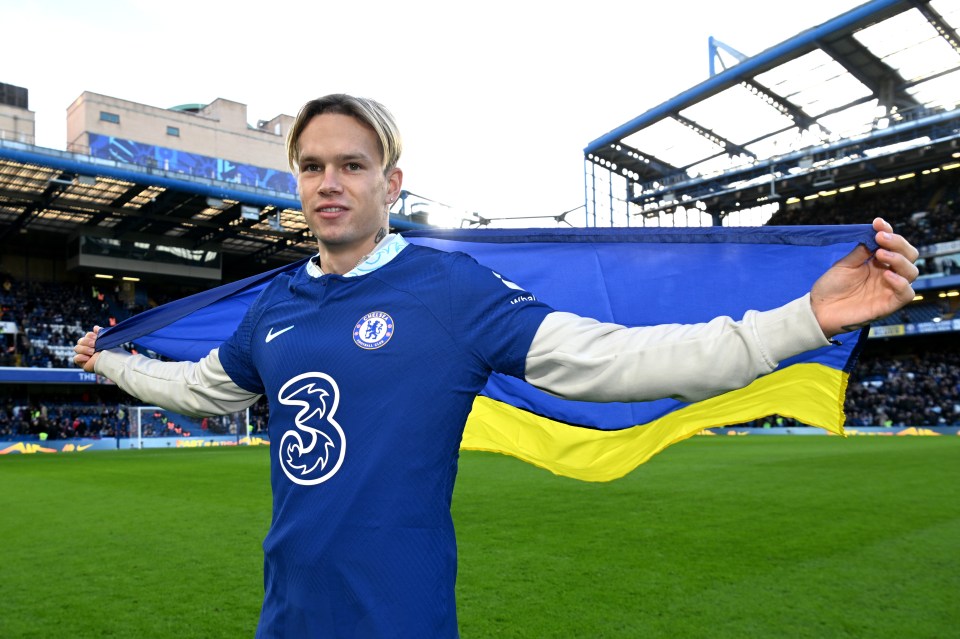 Mudryk was introduced to the Stamford Bridge faithful on Sunday