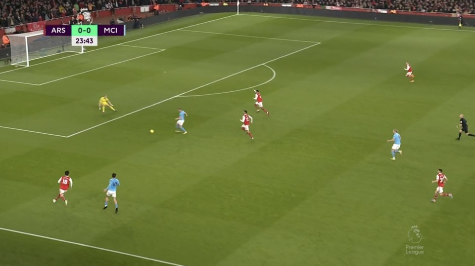And De Bruyne was straight onto it
