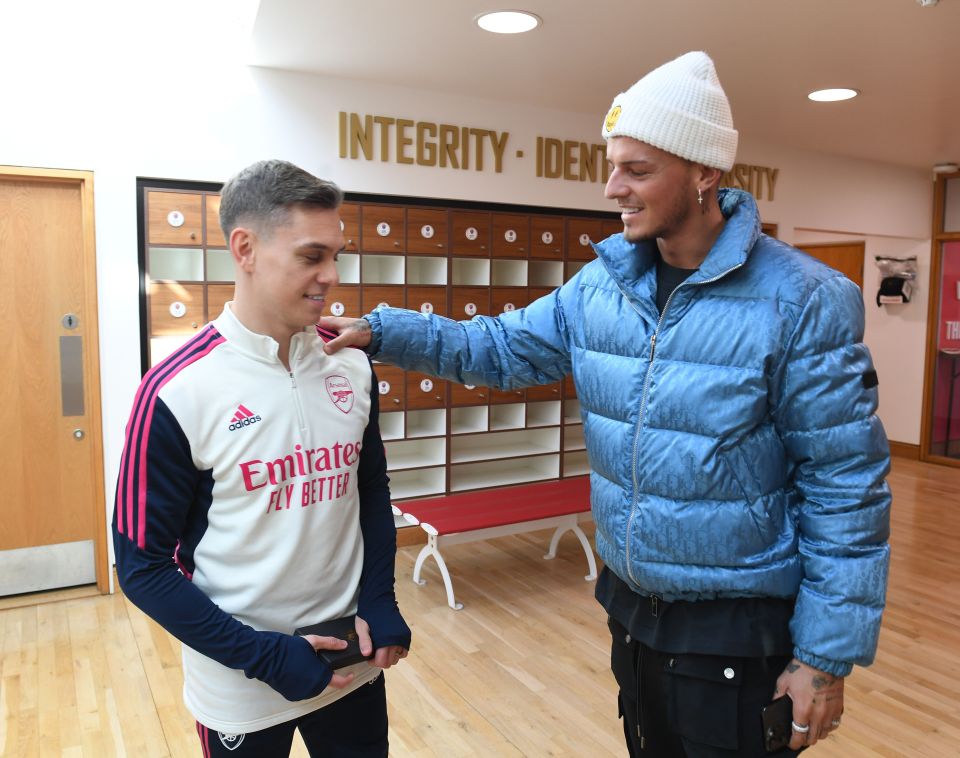 Former Brighton pair Trossard and White were recently reunited at Arsenal