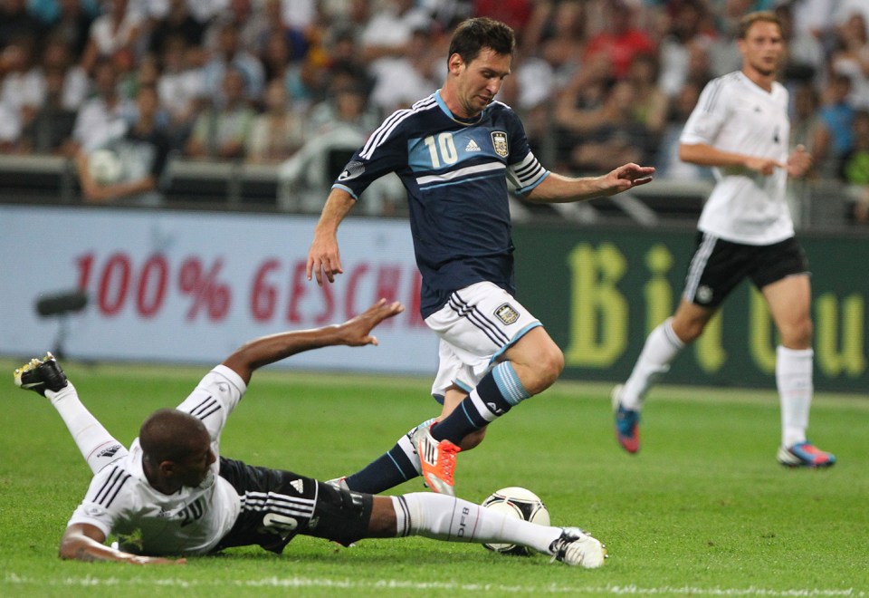 It wasn't the first time Messi and Boateng tangled