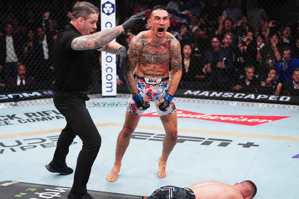 Holloway slept Gaethje with a second left on the clock at UFC 300