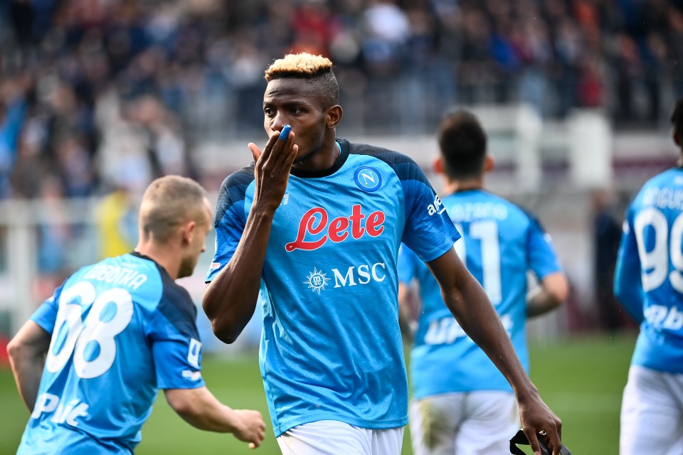 Osimhen took his Serie A goal tally to 21 in 23 games for the season