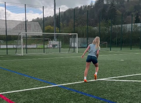 Villa forward Lehmann regularly shares snaps of her abilities on social media