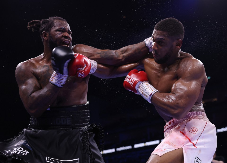 Joshua took a few big shots against Franklin, but he has described the fight as a 'light twelve rounds'