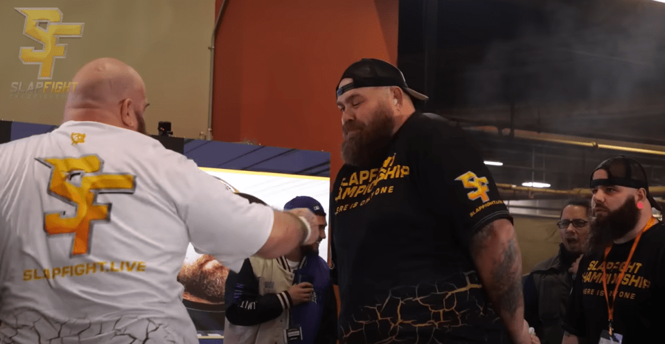 Now he's facing unknown opponents in Slap Fighting