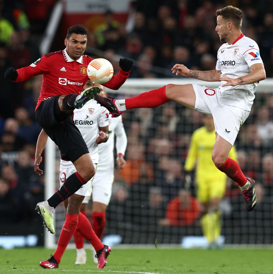 Rakitic played the full 90 minutes at Old Trafford