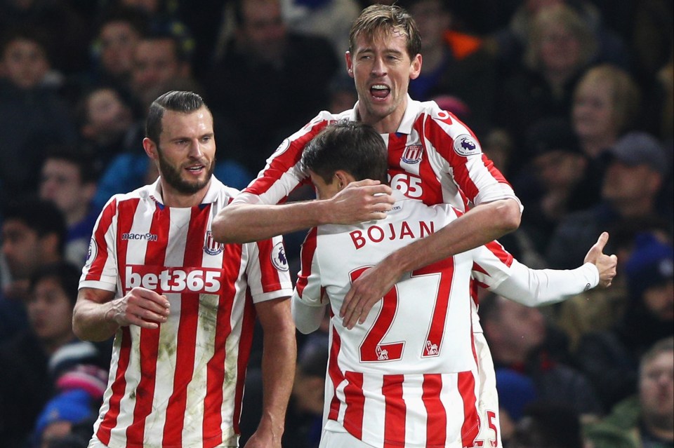 Pieters played alongside Peter Crouch and Bojan Krkic at Stoke