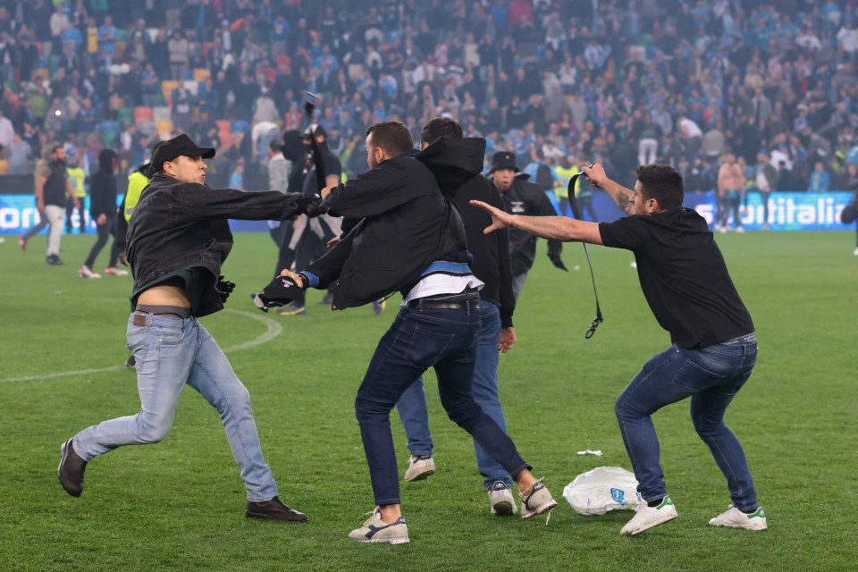 A joyous occasion for Napoli was then filled with violence