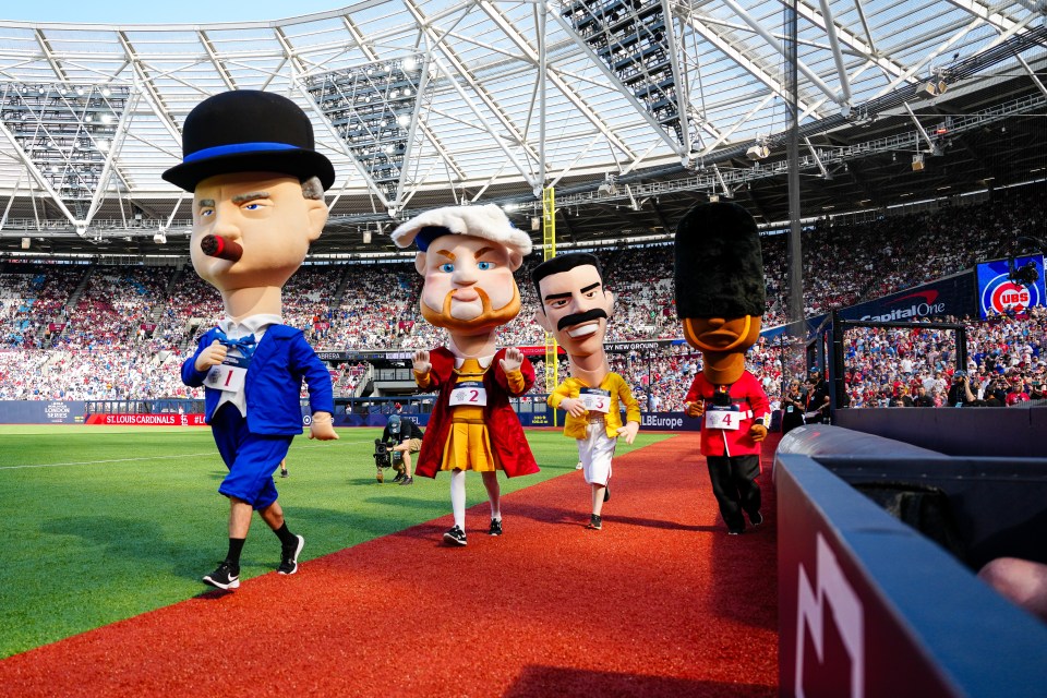 The fabled mascot race was as British as it gets as America's pastime was given a UK twist