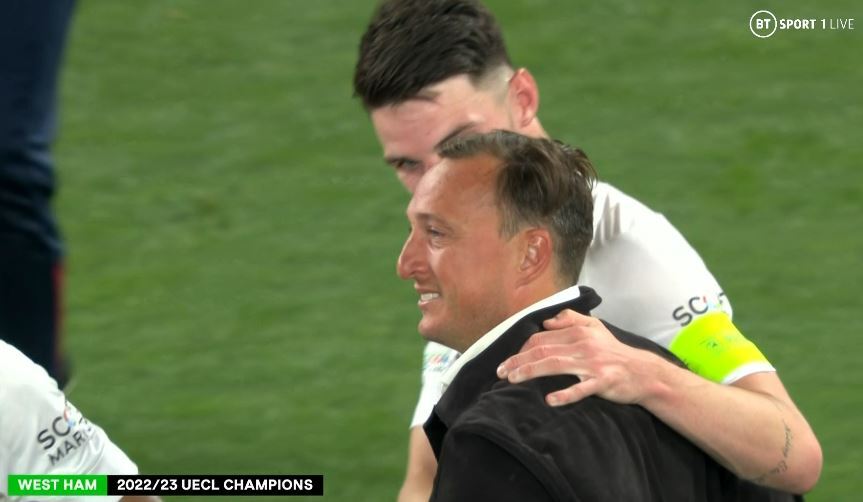 Noble, who represented West Ham throughout his playing career, cut an emotional figure after the match