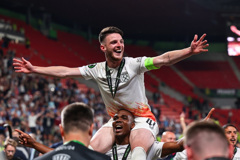 What a way for Rice to sign off if this is his last match as a Hammers player