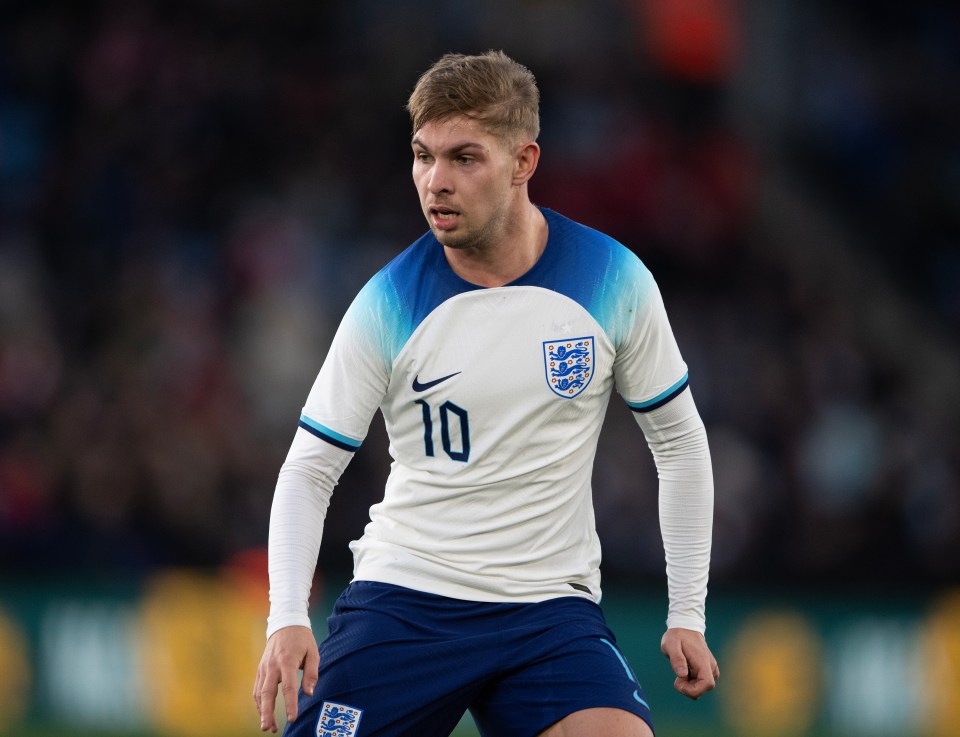 Emile Smith Rowe has two goals in two for Lee Carsley's men