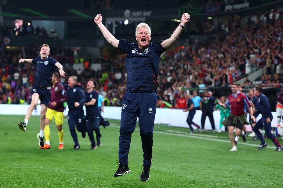 Hammers boss David Moyes was cock-a-hoop at full-time, dancing with the adoring West Ham fans