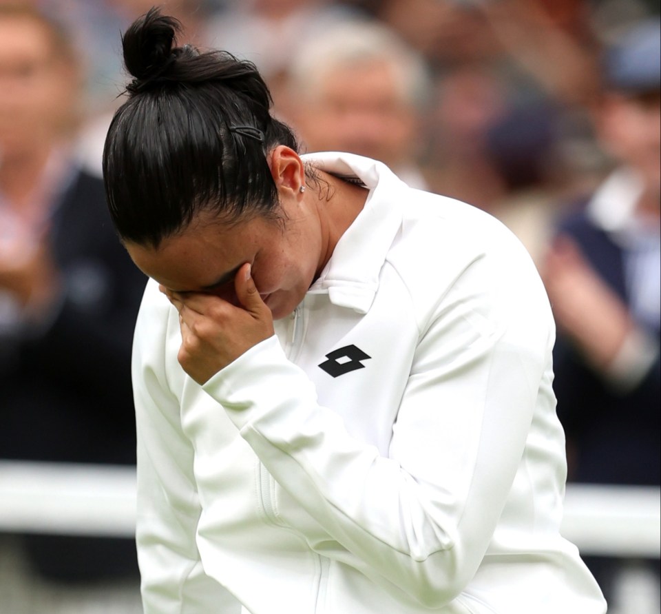 She was reduced to tears after coming up short once again in a Grand Slam final
