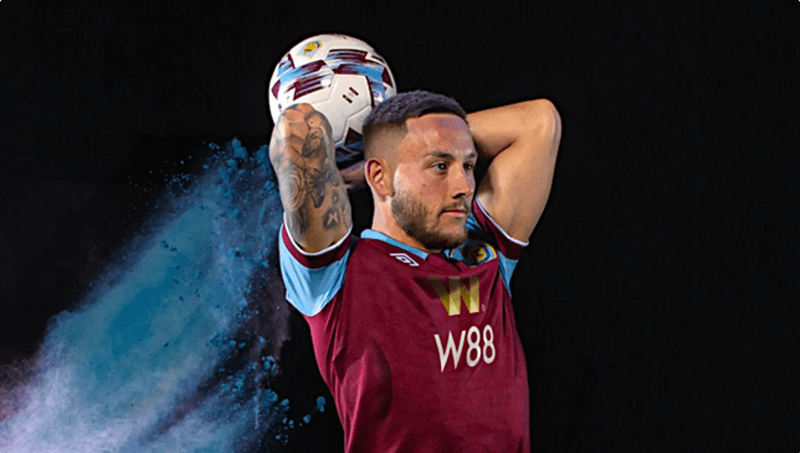 Burnley's home kit is exactly what you would expect