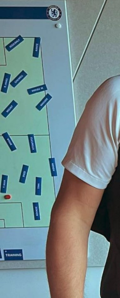 Within the pixels, Mount's name remains on the tactics board
