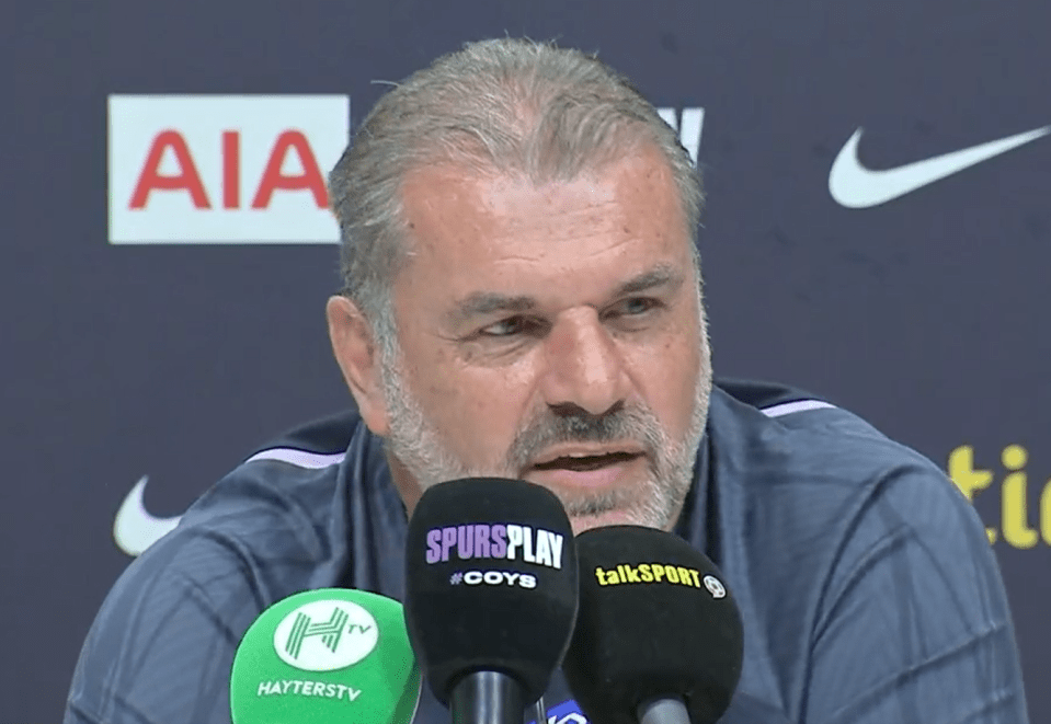 Postecoglou spoke to the media for the first time as Spurs boss