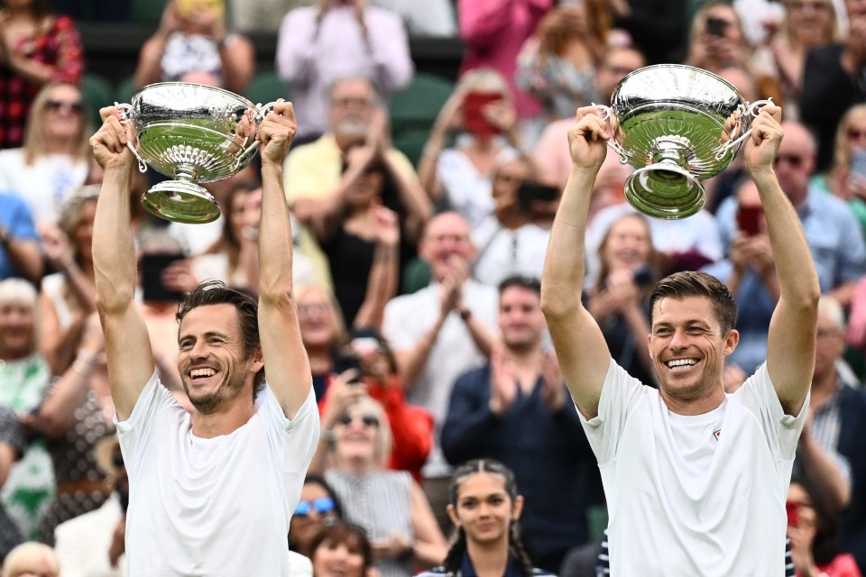 Brit doubles specialist Skupski (right) has triumphed in the men's doubles final at Wimbledon