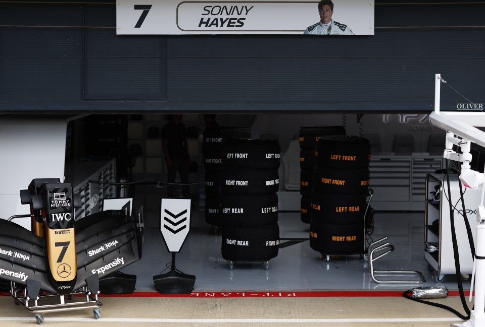 The team have their own garage set up