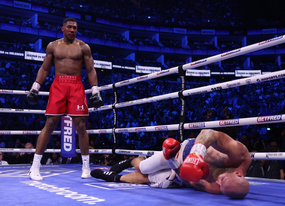 Joshua brutally knocked out Helenius