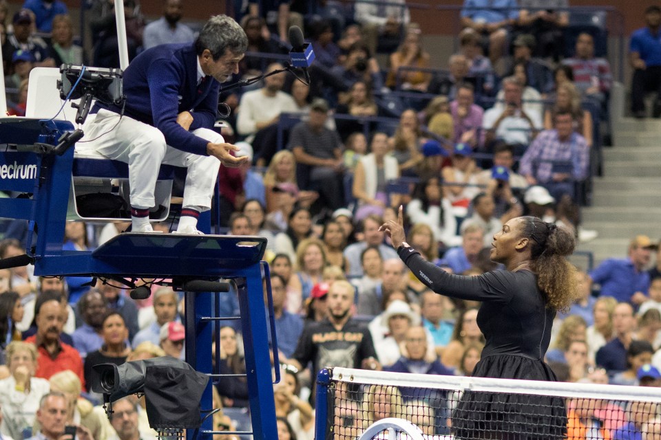 Williams was involved in a furious row with the referee