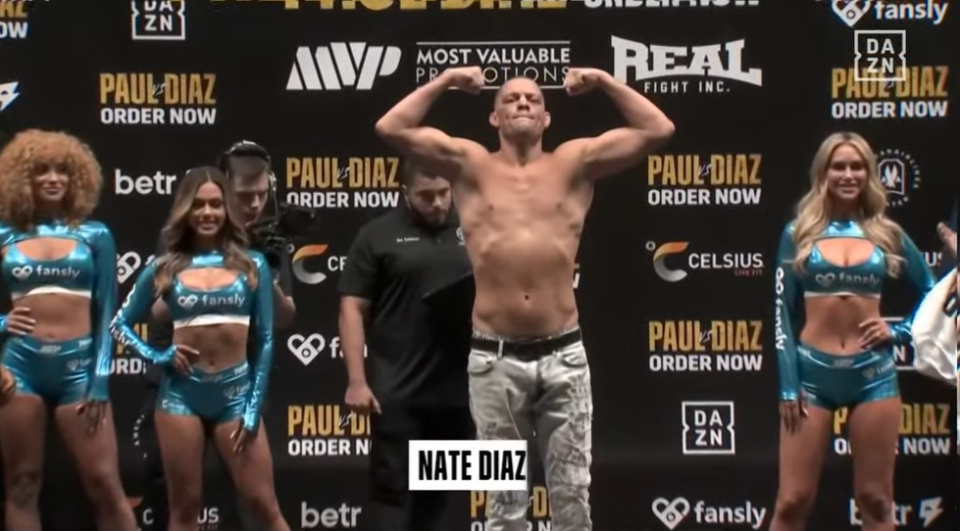 Meanwhile Diaz came in 0.1lb lighter at 184.9lb