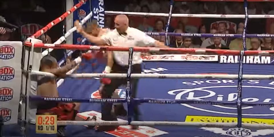 The fight was stopped after Eubank Jr dropped Jukic for a second time
