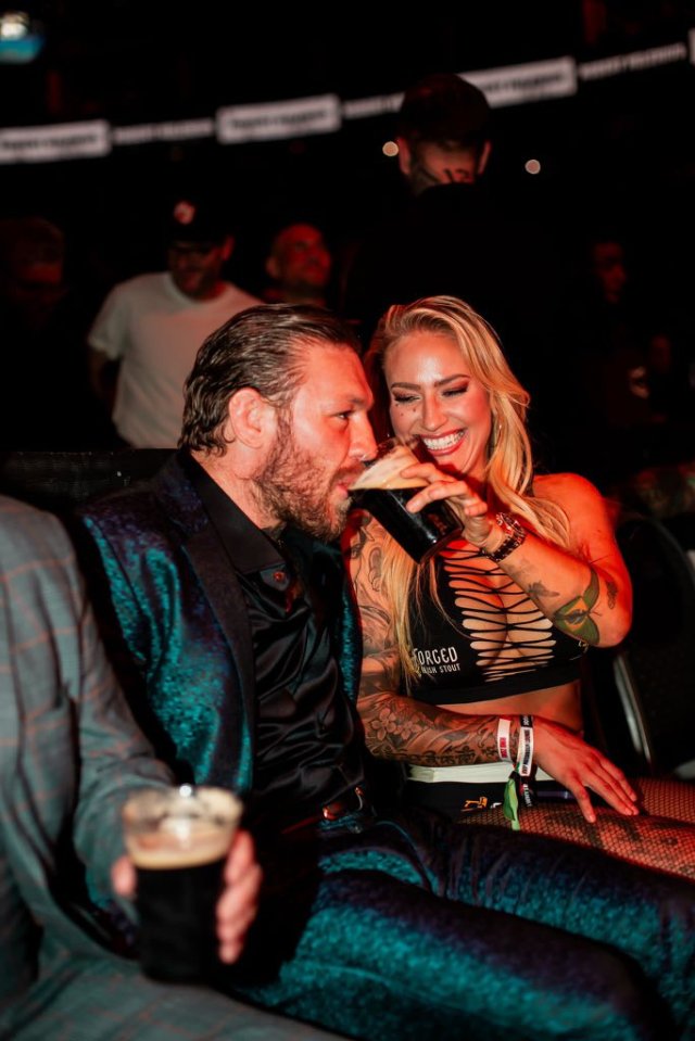 Bridges joined McGregor's team of ring girls for AJ's last fight
