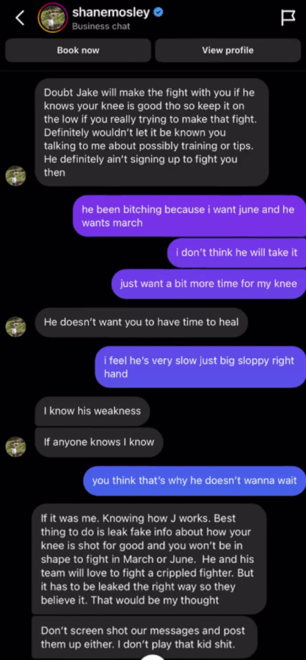 But, Mosley has found himself in a difficult position after his DM's with Danis were leaked, but Paul insists they are fake