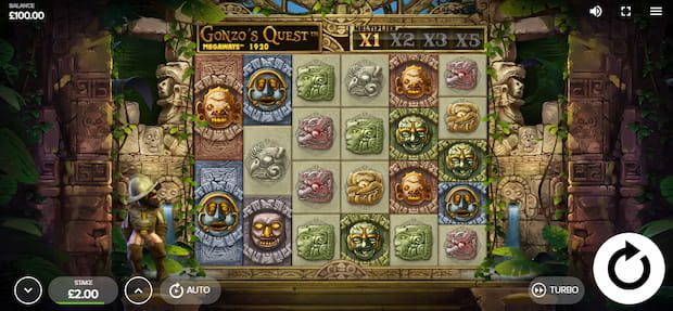 gonzo's quest megaways gameplay 1