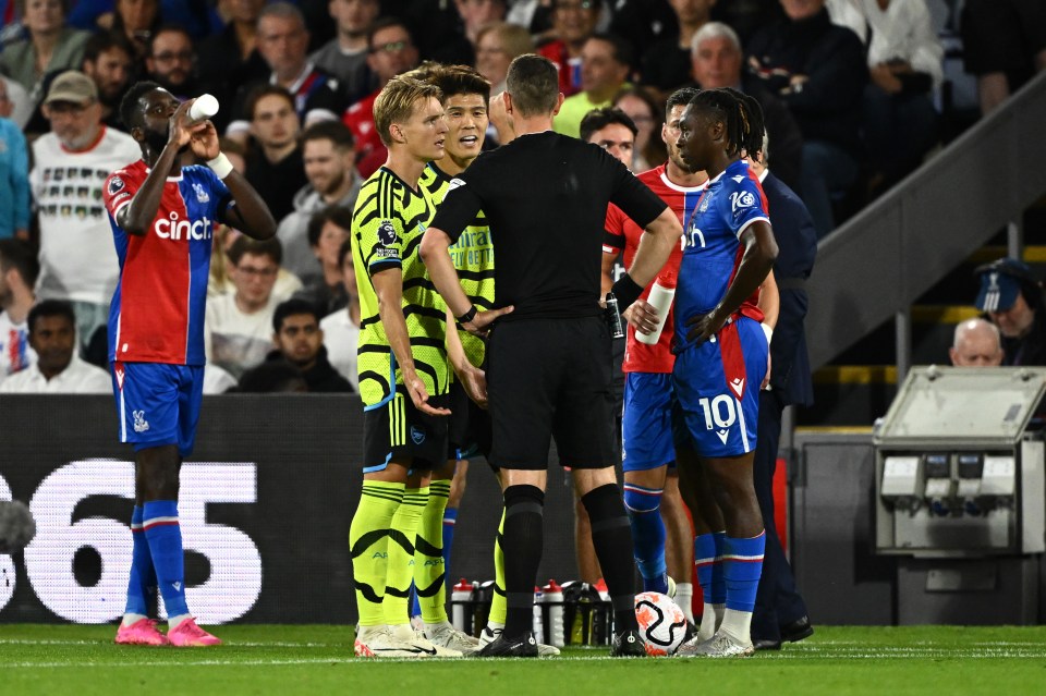 Tomiyasu was left shocked after being sent off at Selhurst Park