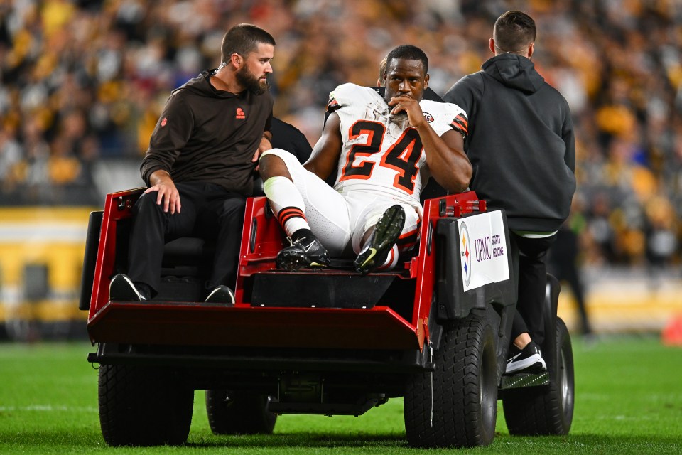 Chubb had to be carted off the field - now he's set to return