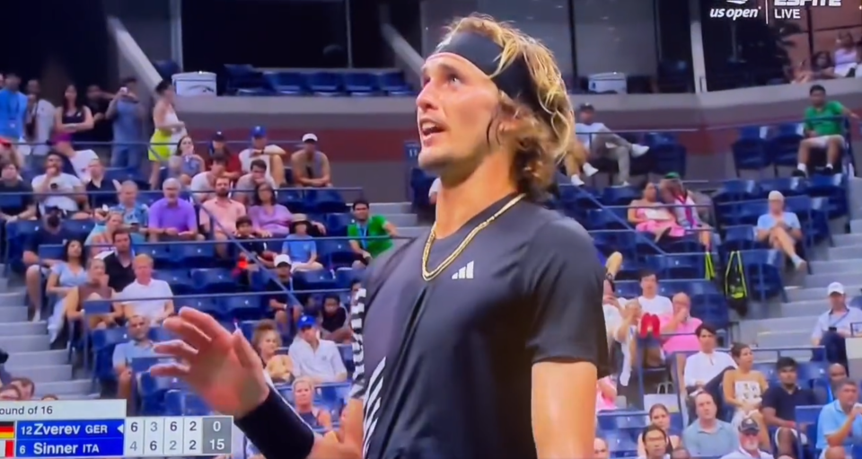 Zverev was left unhappy after hearing offensive comments from the crowd at the US Open