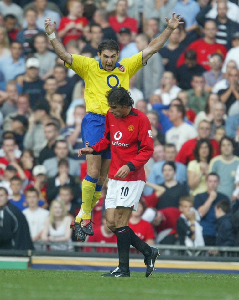 Keown started off the reaction after jumping on Van Nistelrooy
