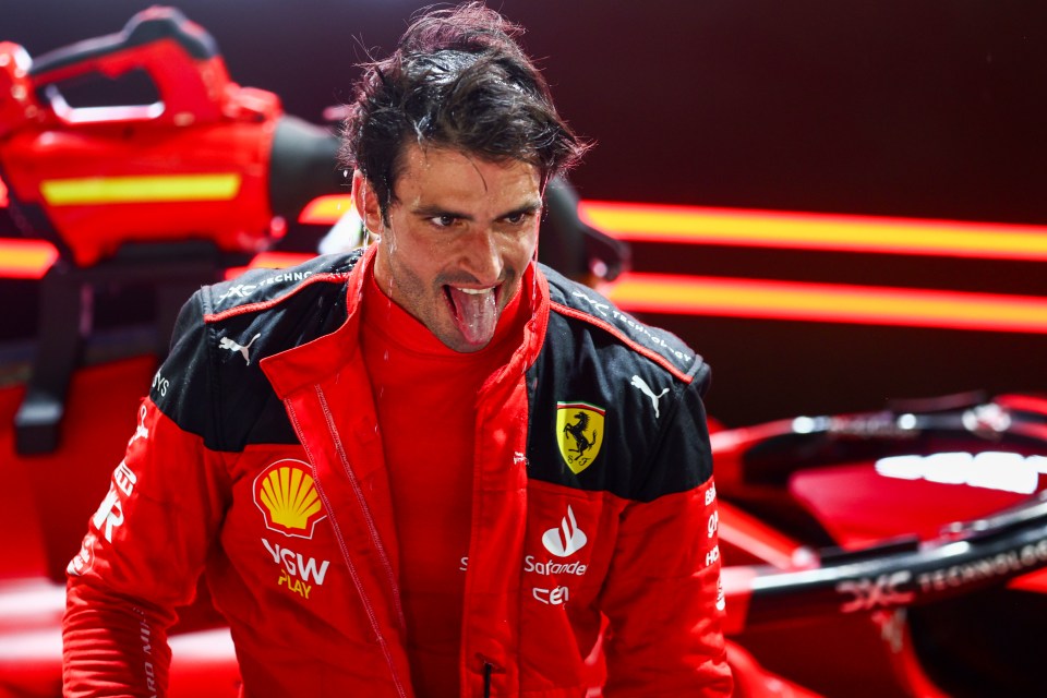 Sainz is swapping the track for the golf course
