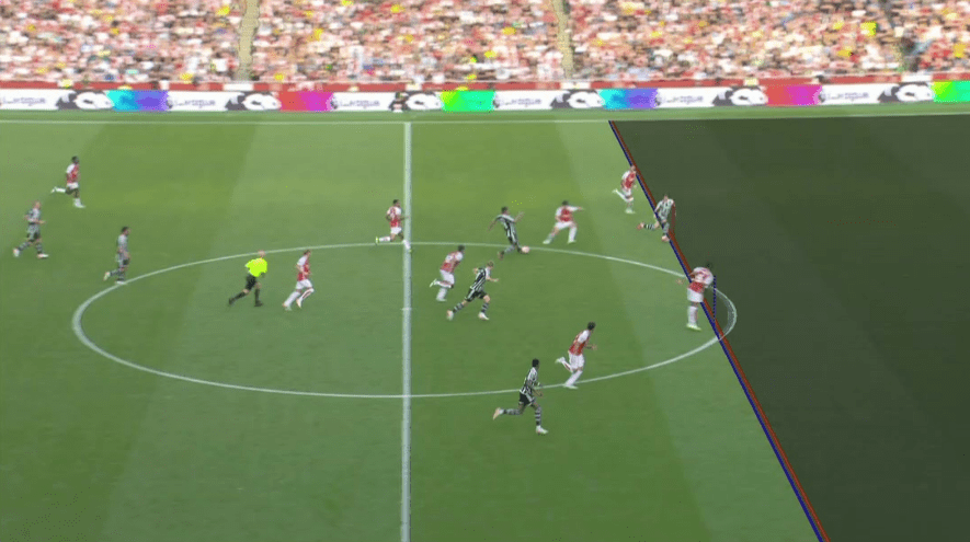 VAR images clarified that Garnacho was offside