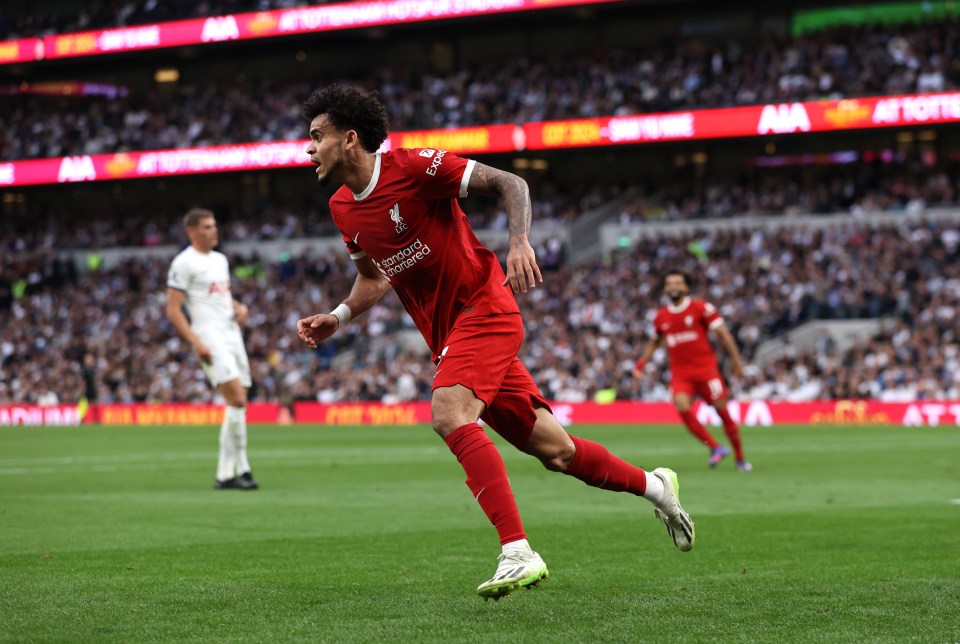 Diaz saw his goal wrongly chalked off for offside at the Tottenham Hotspur Stadium