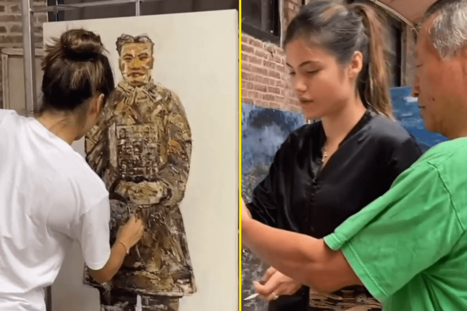Raducanu showed off her art skills on Instagram